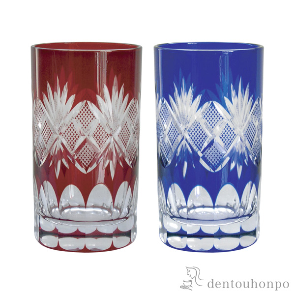 【送料無料】魚子 タンブラー ペア 江戸切子≪13時までのご注文即日発送(休業日を除く)≫ ( 田島硝子 あすつく 木箱名入れ有料 母の日 プレゼント 初任給 ビールグラス ビアグラス 切子 おすすめ 人気 江戸切子 )