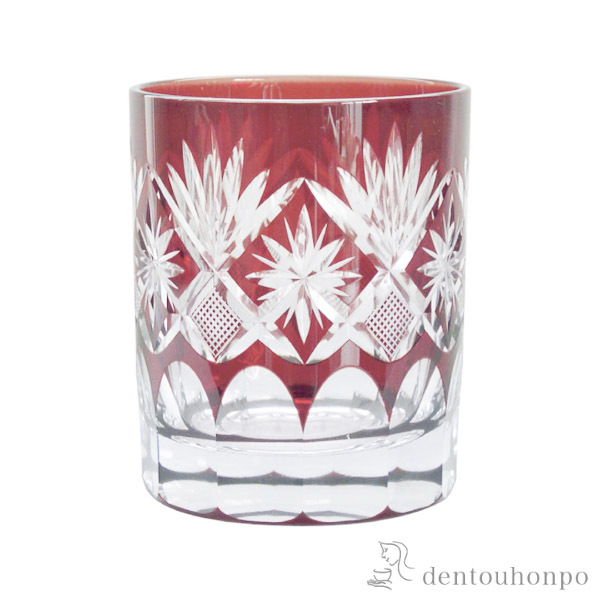 【送料無料】江戸切子 星切子 オールド　赤 江戸切子≪約半年で出荷予定≫ ( 田島硝子 ビールグラス ビアグラス 保温 保冷 人気 江戸切子 )