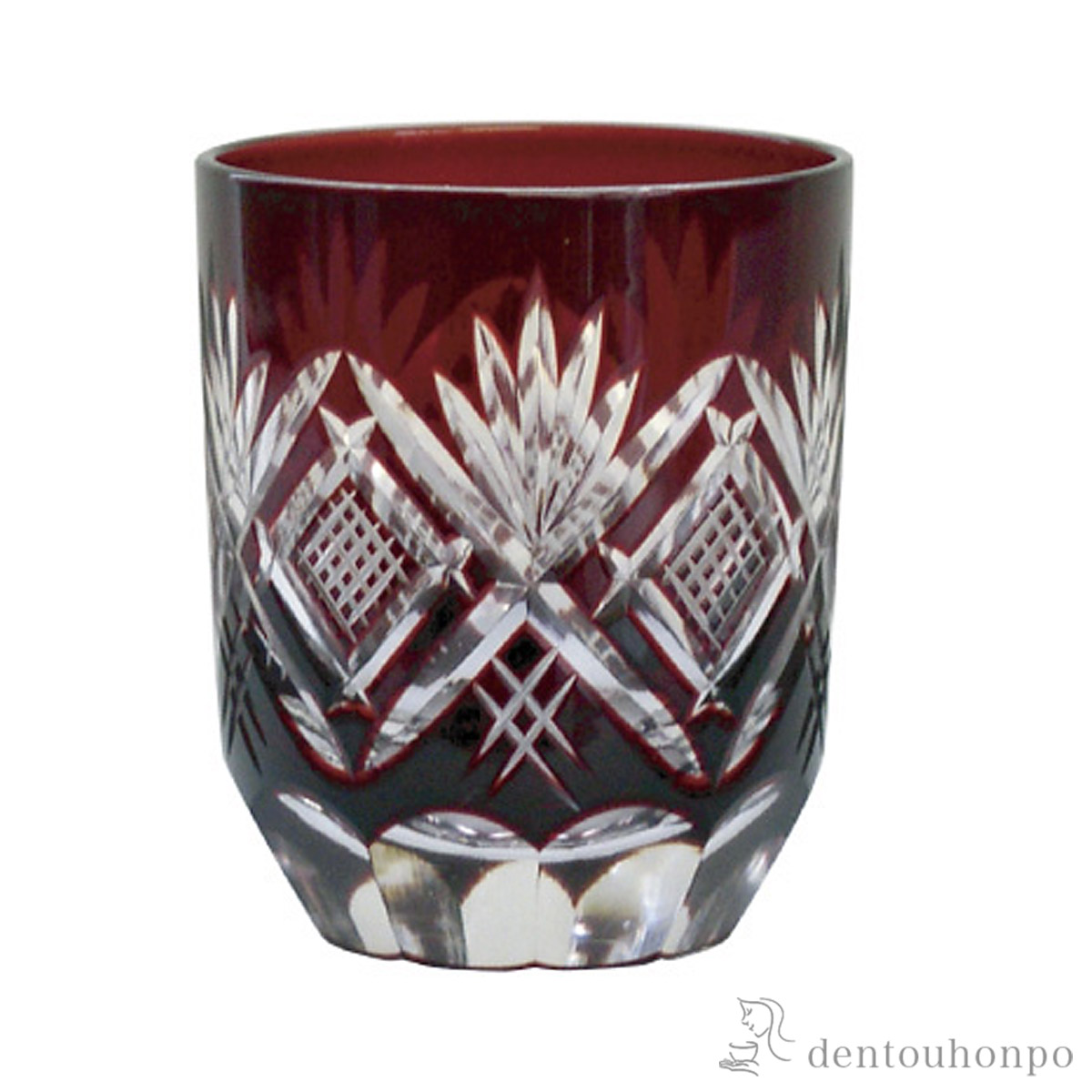 【送料無料】魚子切子 ぐい み赤 江戸切子≪売り切れました≫ ( 田島硝子 江戸切子 )