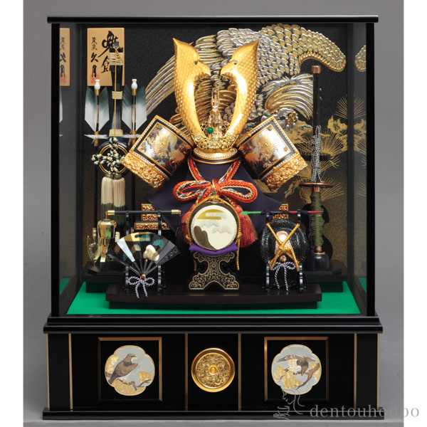 名入れ木札無料 【送料無料】五月人形 兜飾り 取付ケース入り ガラスケース≪在庫確認後、10~14営業日程で出荷予定≫ ( 久月 五月人形 兜飾り コンパクト おしゃれ かっこいい 人気 江戸節句人形 )