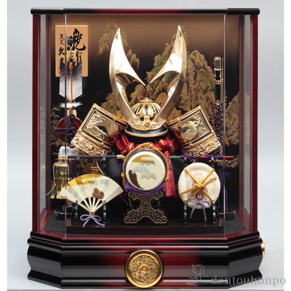 名入れ木札無料 【送料無料】五月人形 兜飾り 取付ケース入り 13号 幅 44cm≪在庫確認後、10~14営業日程で出荷予定≫ ( 久月 五月人形 兜飾り コンパクト おしゃれ かっこいい 人気 江戸節句人形 )