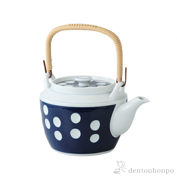 【送料無料】土瓶 水玉 6号≪在庫確認後、10~14営業日程で出荷予定≫ ( 波佐見焼 水玉 ポット どびん お茶 土瓶蒸し 和食器 波佐見焼 )