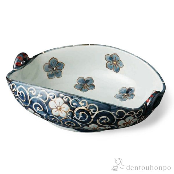 菓子鉢 唐草桔梗≪在庫確認後、10~14営業日程で出荷≫ ( 中鉢 お菓子 菓子入れ 人気 おすすめ 波佐見焼 )