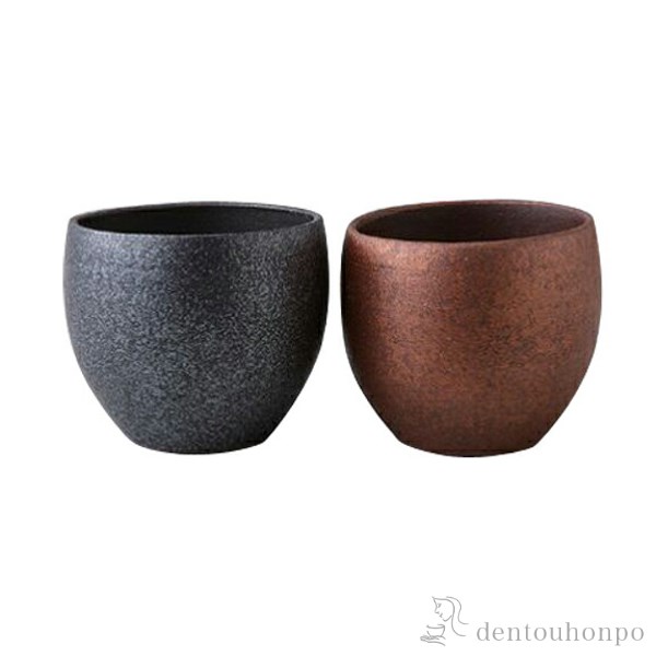 【送料無料】ロックカップ 銅器彩 ペア 木箱付き≪在庫確認後、10~14営業日程で出荷≫ ( 木箱名入れ有料 母の日 プレゼント 初任給 焼酎カップ ビールカップ 保温 保冷 人気 セット 波佐見焼 )