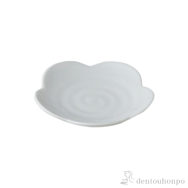 花型豆皿 白 5個セット≪在庫確認後、10~14営業日程で出荷≫ ( 盛皿 懐石 料理 食器 プレート 波佐見焼 )