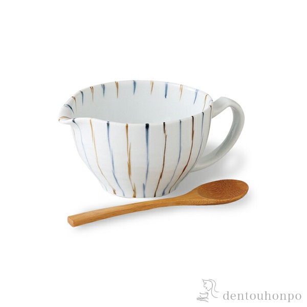 納豆鉢 麦わら十草 さじ付≪在庫確認後、10~14営業日程で出荷≫ ( 和食 食器 おつまみ 朝食 煮物 波佐見焼 )