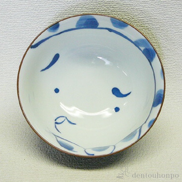 【送料無料】飯碗 ひょっとこ 青 大 5個セット≪在庫確認後、10~14営業日程で出荷≫ ( ごはん 白ご飯 お茶碗 飯碗 おすすめ 波佐見焼 )