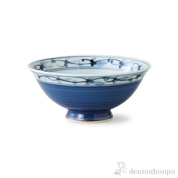 飯碗 菊地紋 青 大 5個セット≪在庫確認後、10~14営業日程で出荷≫ ( ごはん 白ご飯 お茶碗 飯碗 おすすめ 波佐見焼 )