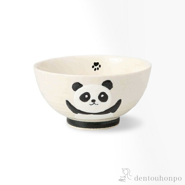 【送料無料】飯碗 黒パンダ 3個セット≪在庫確認後、10~14営業日程で出荷≫ ( ごはん 白ご飯 お茶碗 飯碗 おすすめ 波佐見焼 )