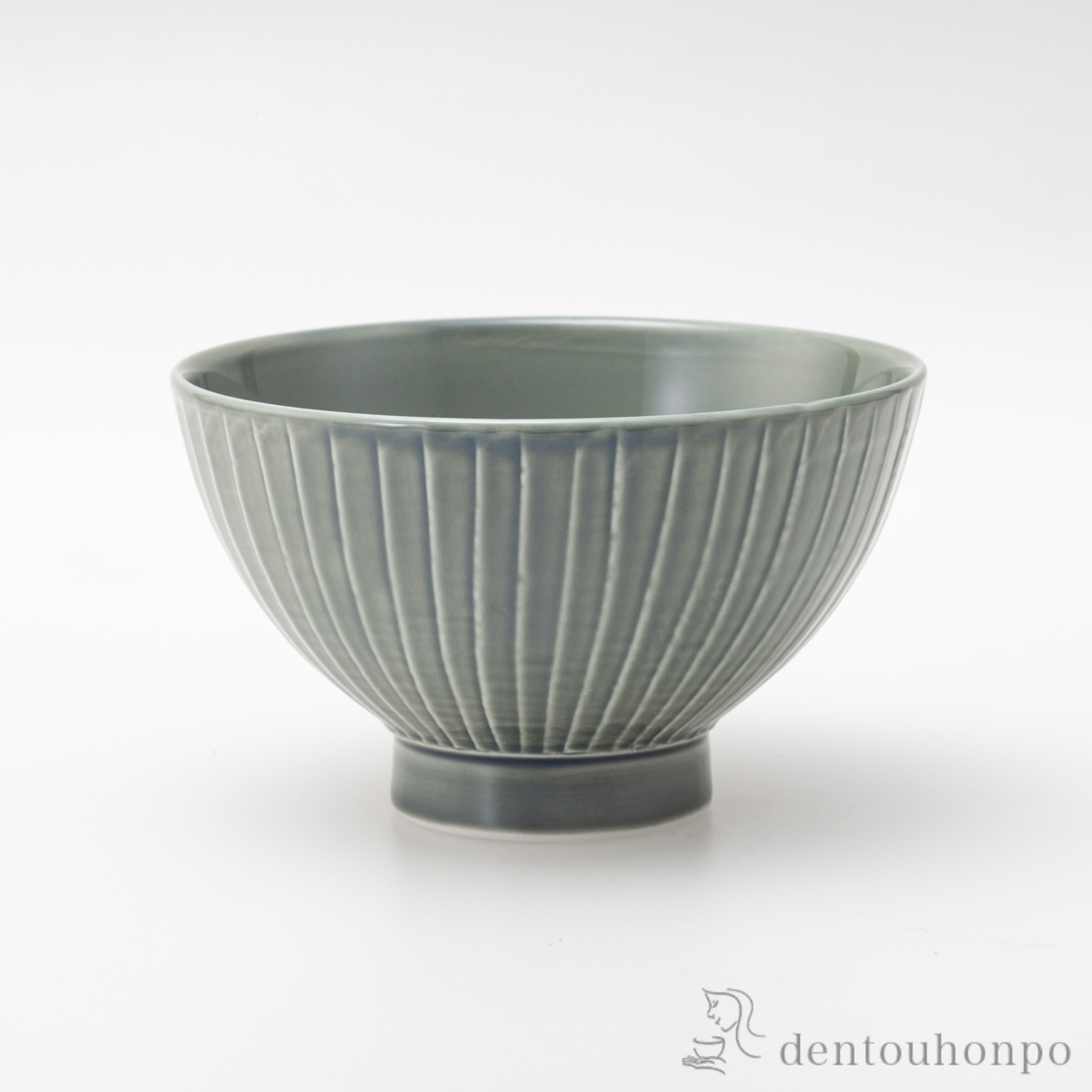 【送料無料】彫刻紋〈藍墨〉 茶碗 草林彫 ３個セット≪在庫確認後、10~14営業日程で出荷≫ ( ごはん 白ご飯 お茶碗 飯碗 おすすめ 波佐見焼 )