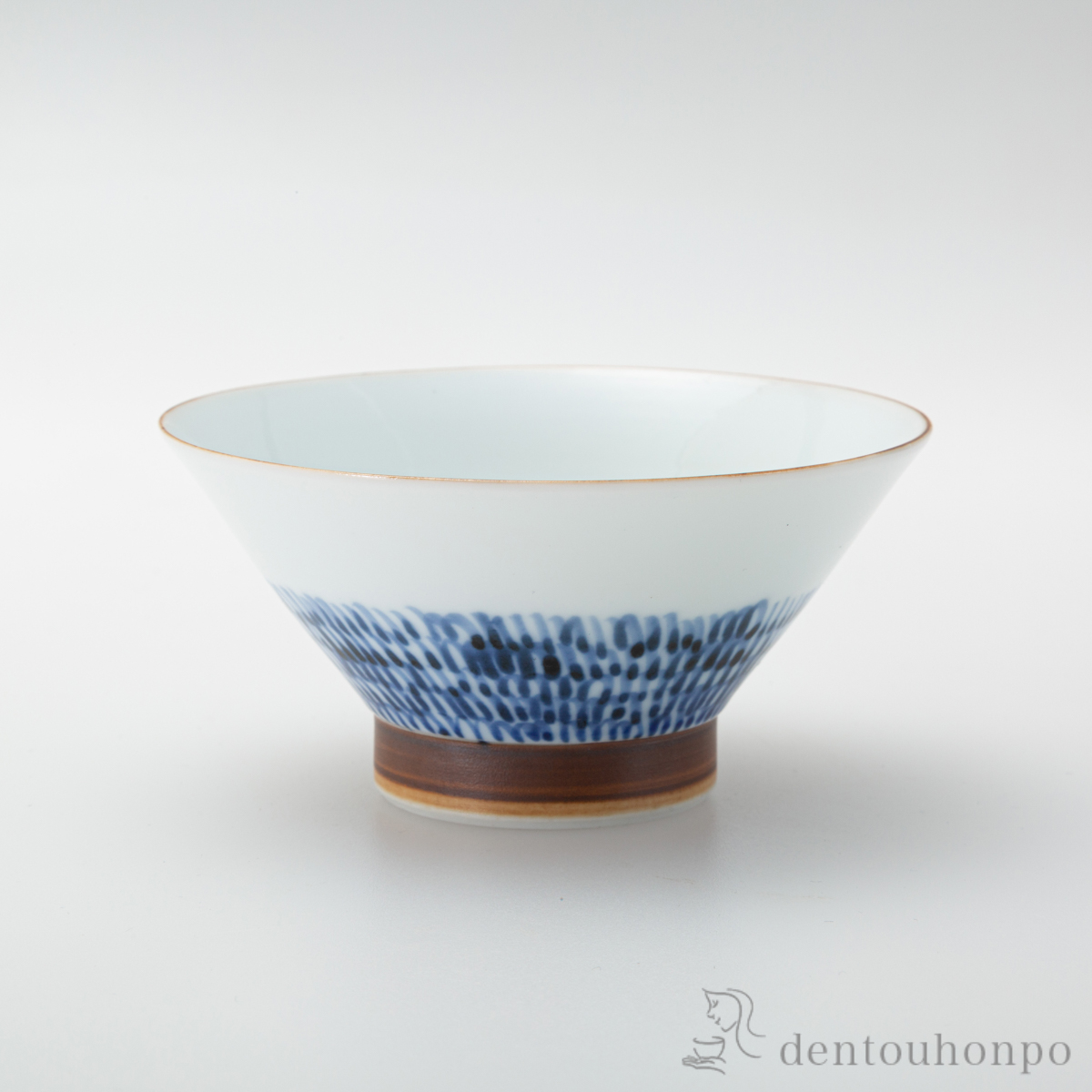 【送料無料】染文様 姫碗 みじん唐草 ５個セット≪在庫確認後、10~14営業日程で出荷≫ ( ごはん 白ご飯 お茶碗 飯碗 おすすめ 波佐見焼 )