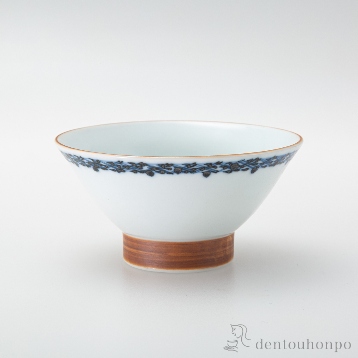 【送料無料】染文様 姫碗 渕地紋 ５個セット≪在庫確認後、10~14営業日程で出荷≫ ( ごはん 白ご飯 お茶碗 飯碗 おすすめ 波佐見焼 )