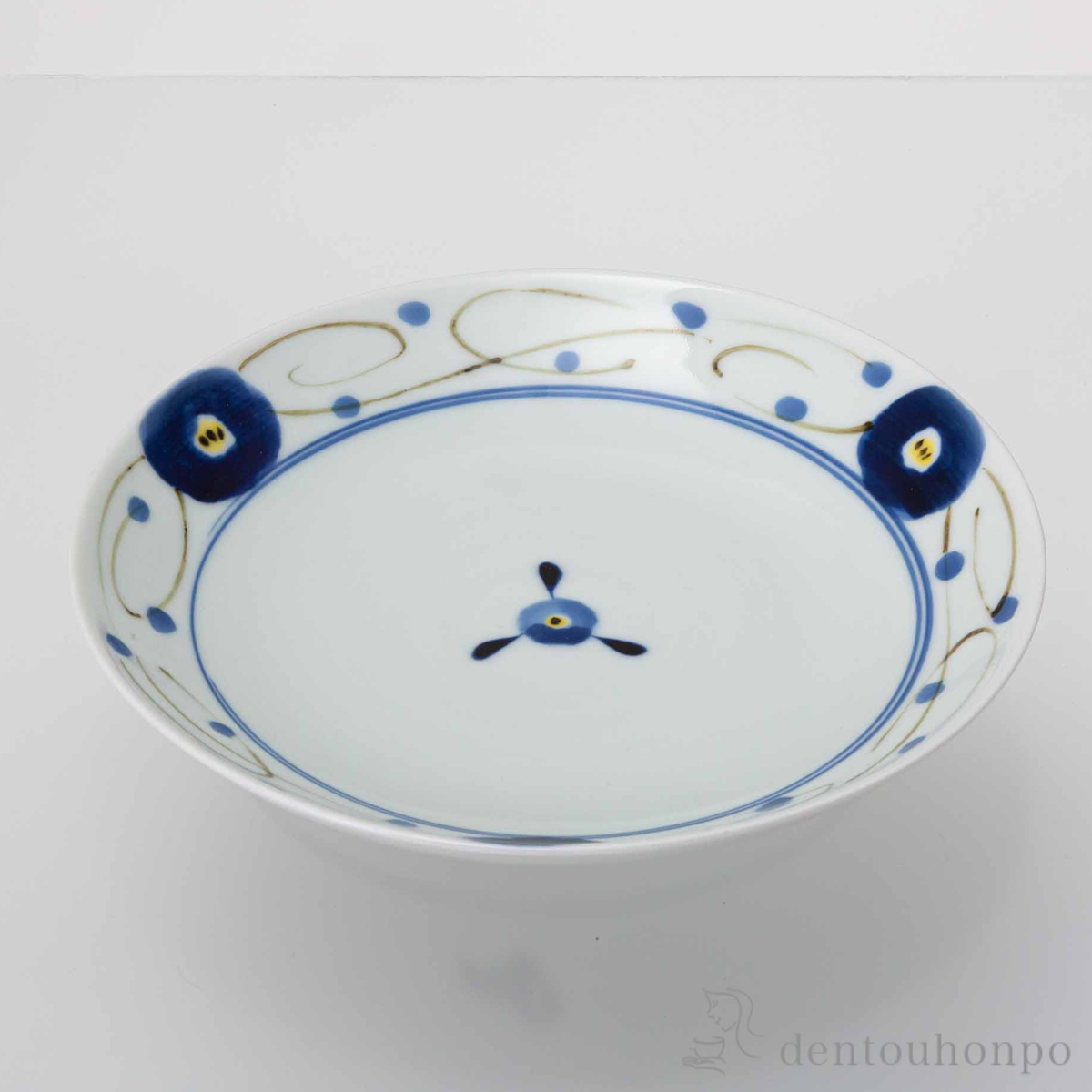 染小花 5号皿 ５枚セット≪在庫確認後、10~14営業日程で出荷≫ ( プレート おつまみ 料理 和食 洋食 波佐見焼 )