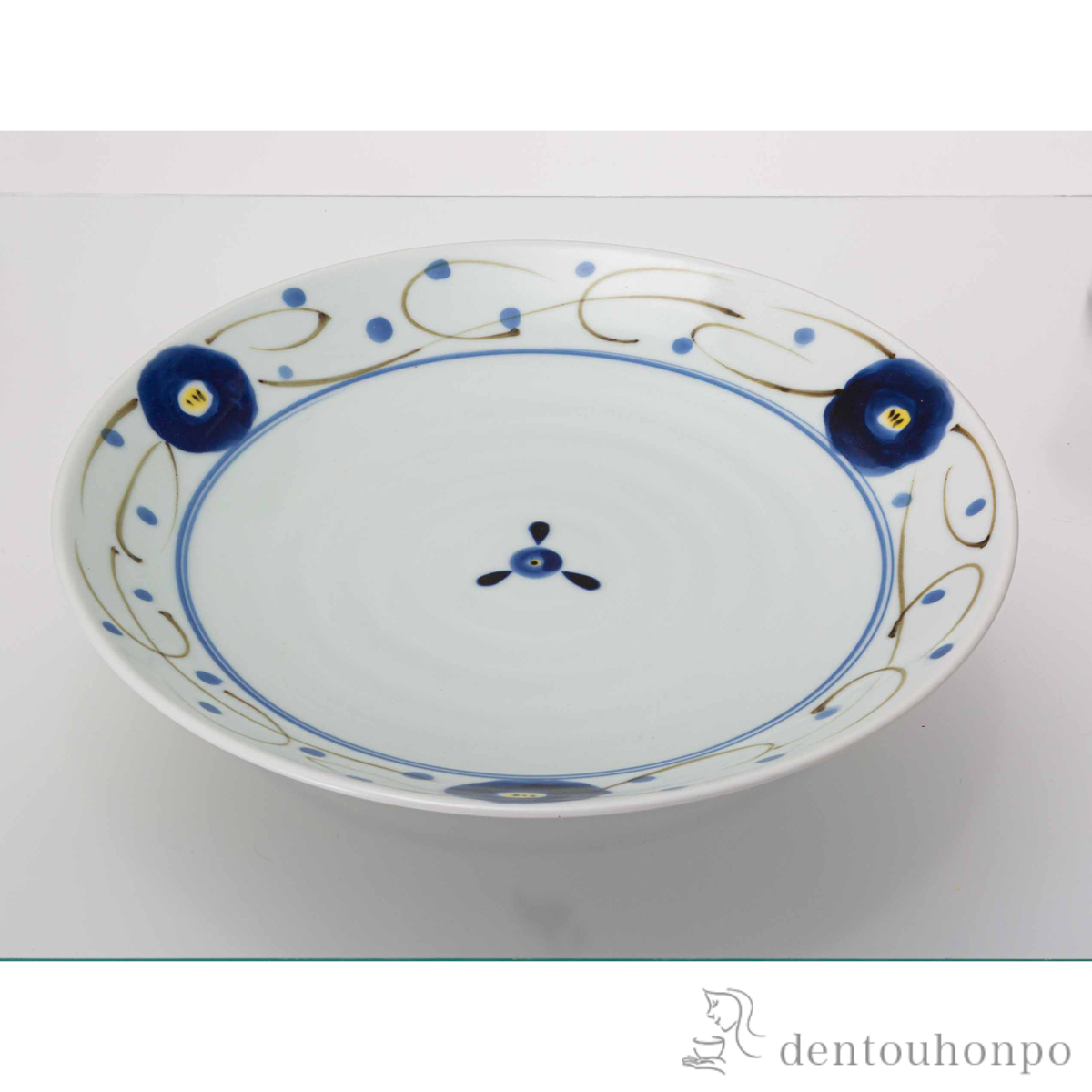 【送料無料】染小花 7号皿 ３枚セット≪在庫確認後、10~14営業日程で出荷≫ ( 盛皿 プレート テーブルウェア 食器 パーティー 波佐見焼 )