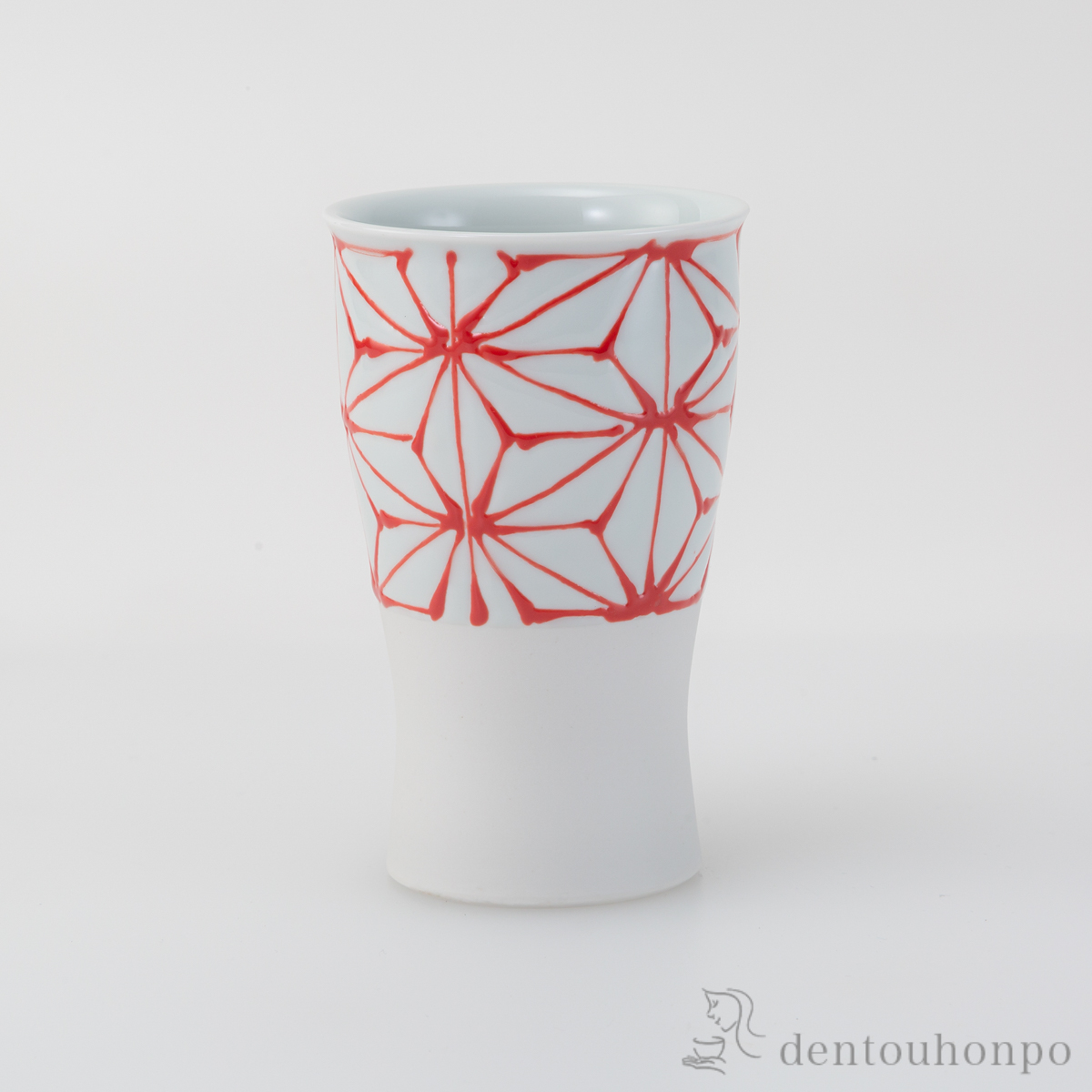 smart352カップ 麻の葉 赤≪在庫確認後、10~14営業日程で出荷≫ ( 焼酎グラス ビアカップ ビールグラス フリーカップ グラス 波佐見焼 )