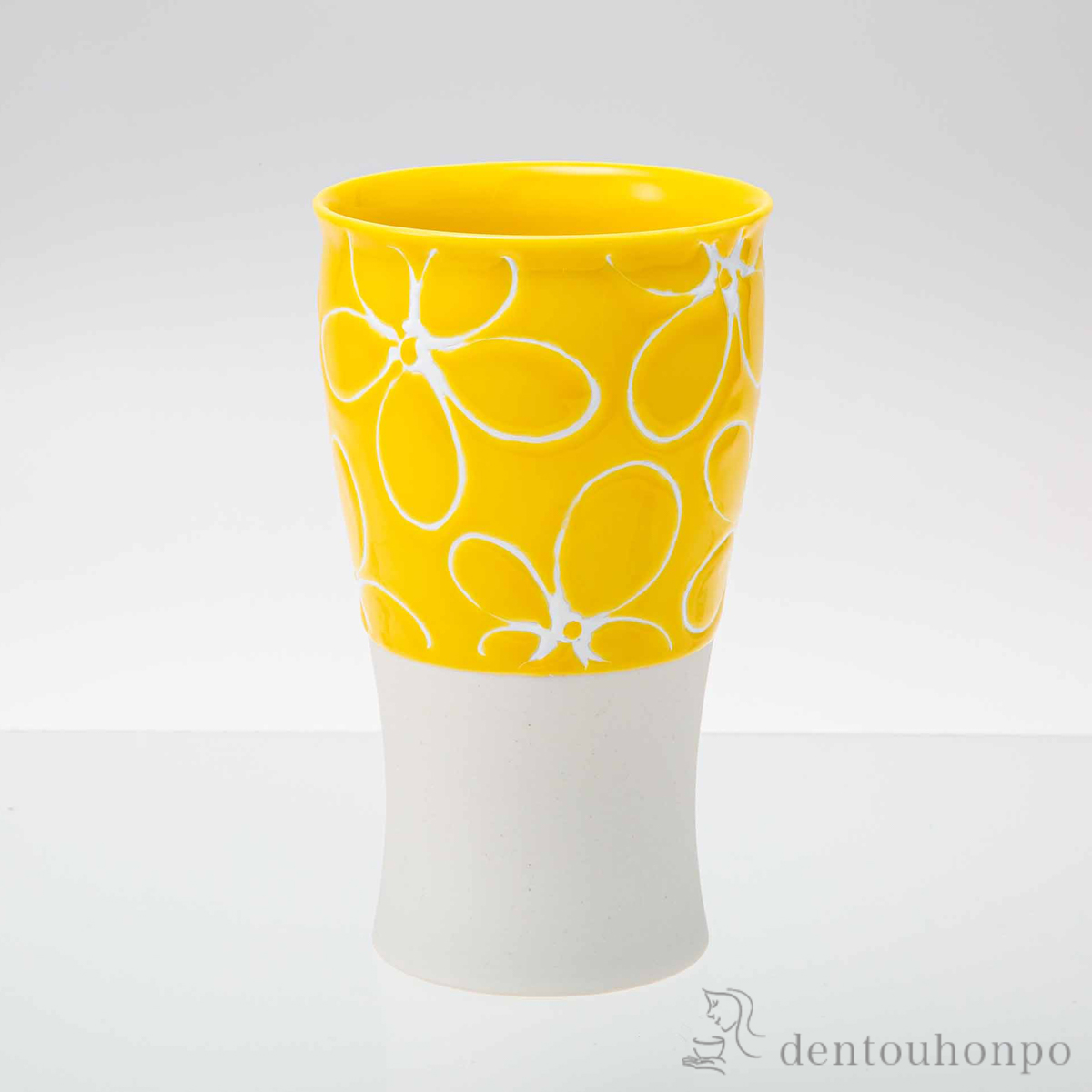 smart356カップ hana 黄≪在庫確認後、10~14営業日程で出荷≫ ( 焼酎グラス ビアカップ ビールグラス フリーカップ グラス 波佐見焼 )