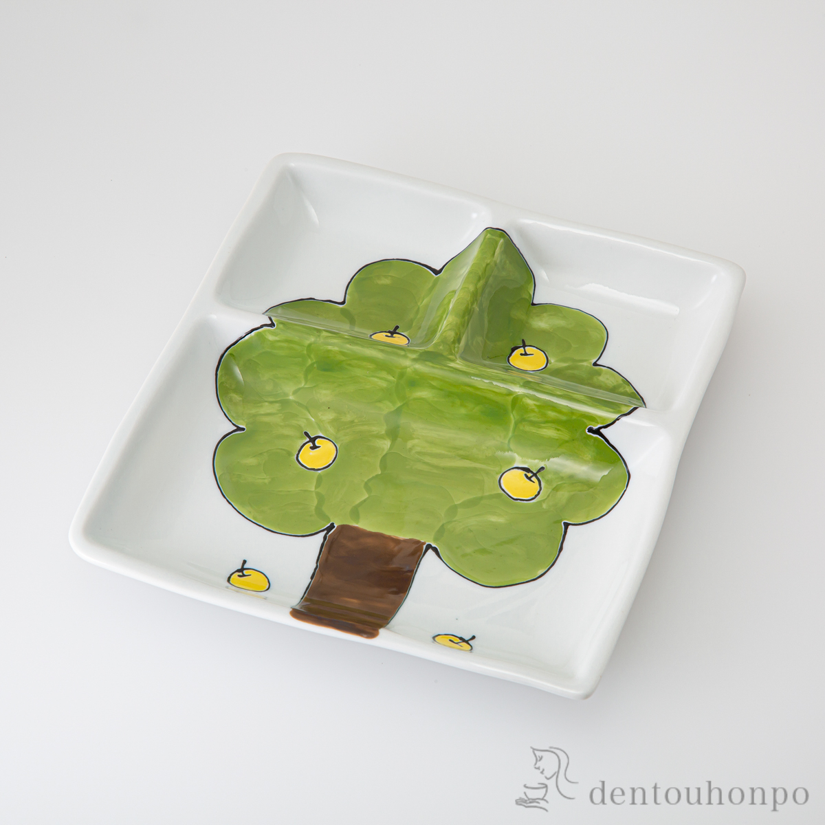 【送料無料】petit 梨 仕切皿≪在庫確認後、10~14営業日程で出荷≫ ( 盛皿 懐石 料理 食器 プレート 波佐見焼 )