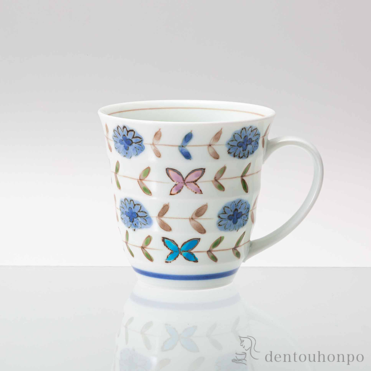 ブルーメ 軽量マグカップ 青≪在庫確認後、10~14営業日程で出荷≫ ( プレゼント デザイン マグ オリジナル タンブラー 波佐見焼 )