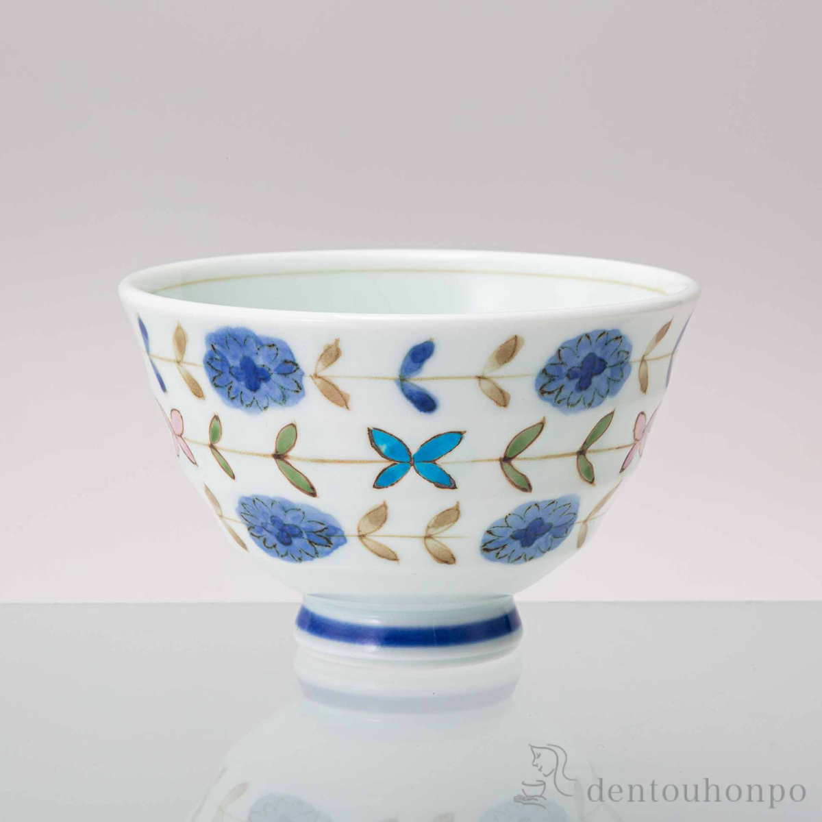 ブルーメ 軽量飯碗 青 大≪在庫確認後、10~14営業日程で出荷≫ ( ごはん 白ご飯 お茶碗 飯碗 おすすめ 波佐見焼 )