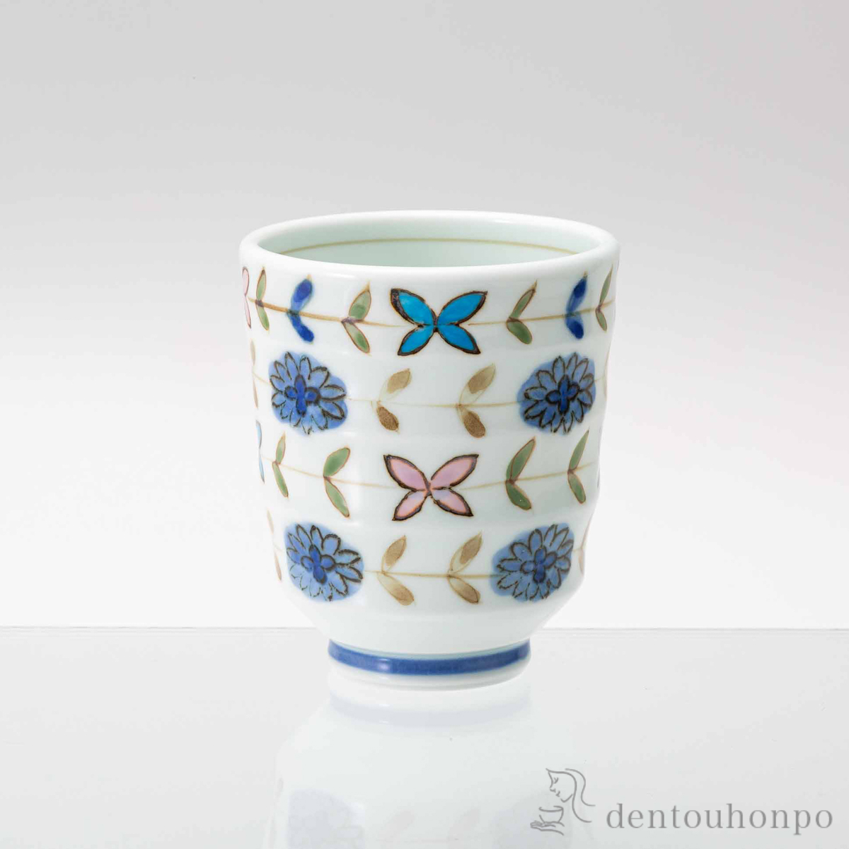 ブルーメ 軽量湯呑 青 大≪在庫確認後、10~14営業日程で出荷≫ ( 湯のみ ゆのみ 湯飲み カップ プレゼント 波佐見焼 )