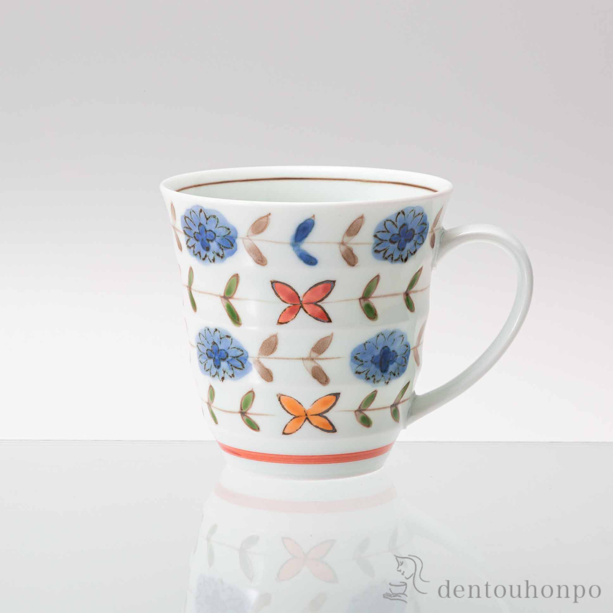 ブルーメ 軽量マグカップ 赤≪在庫確認後、10~14営業日程で出荷≫ ( プレゼント デザイン マグ オリジナル タンブラー 波佐見焼 )