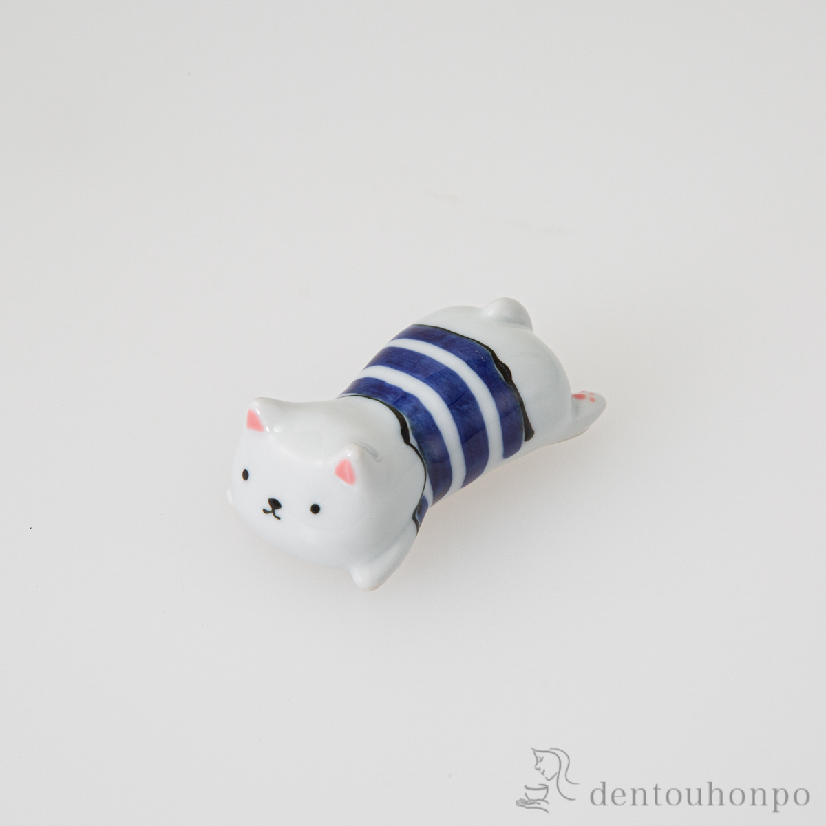 【送料無料】petit レスト CAT 青 ５個セット≪在庫確認後、10~14営業日程で出荷≫ ( 初任給 プレゼント 母の日 ギフトセット 結婚祝い 箸休め はしおき おしゃれ 波佐見焼 )