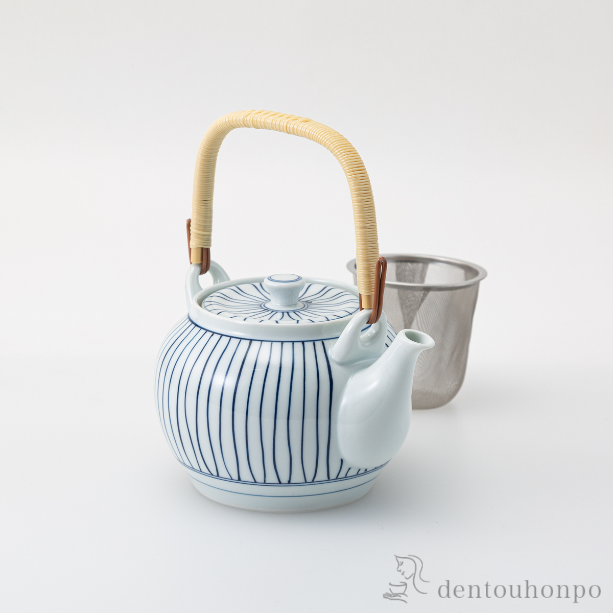 【送料無料】縞十草 MS6号土瓶≪在庫確認後、10~14営業日程で出荷予定≫ ( ポット どびん お茶 土瓶蒸し 和食器 波佐見焼 )