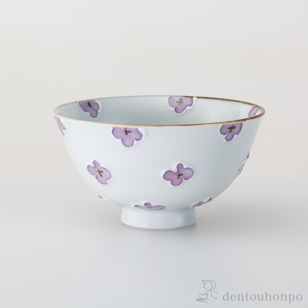 ハナミズキ 茶碗 紫≪在庫確認後、10~14営業日程で出荷≫ ( ごはん 白ご飯 お茶碗 飯碗 おすすめ 波佐見焼 )