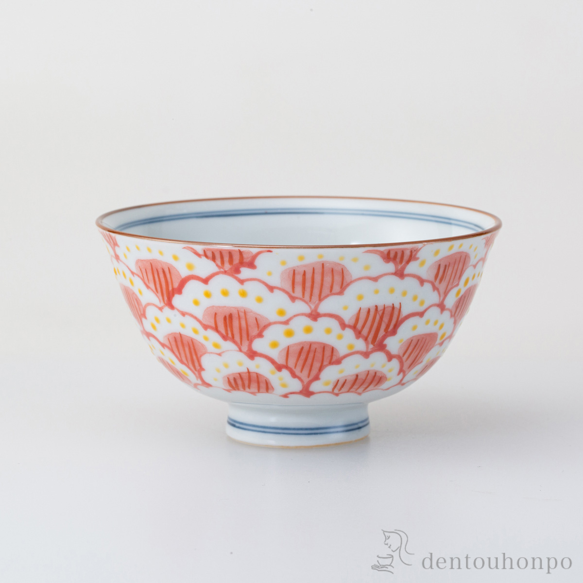 【送料無料】花弁 茶碗 赤≪在庫確認後、10~14営業日程で出荷≫ ( ごはん 白ご飯 お茶碗 飯碗 おすすめ 波佐見焼 )