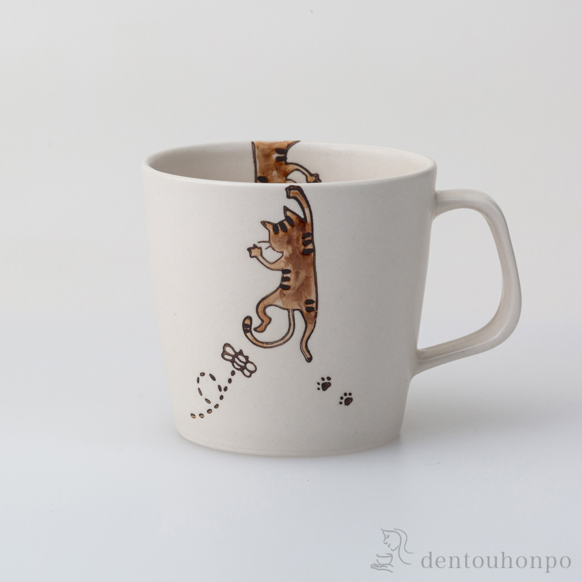 neko マグ 茶≪在庫確認後、10~14営業日程で出荷≫ ( プレゼント デザイン マグ オリジナル タンブラー 波佐見焼 )