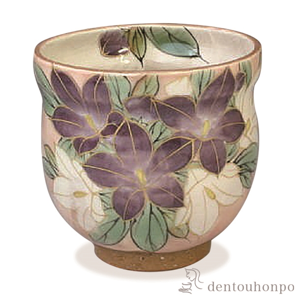 【送料無料】湯呑 花集い 桔梗≪注文後に商品取り寄せ、後日納期連絡致します≫ ( 名入れ有料 母の日 プレゼント 初任給 湯のみ ゆのみ 湯飲み セット プレゼント 清水焼 京焼 )