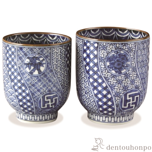 【送料無料】組湯呑 三友祥瑞 ペア≪在庫確認後、1~3営業日で出荷≫ ( 木箱名入れ有料 退職祝い 定年 湯呑み 湯のみ セット 湯飲み おすすめ セット 清水焼 京焼 )