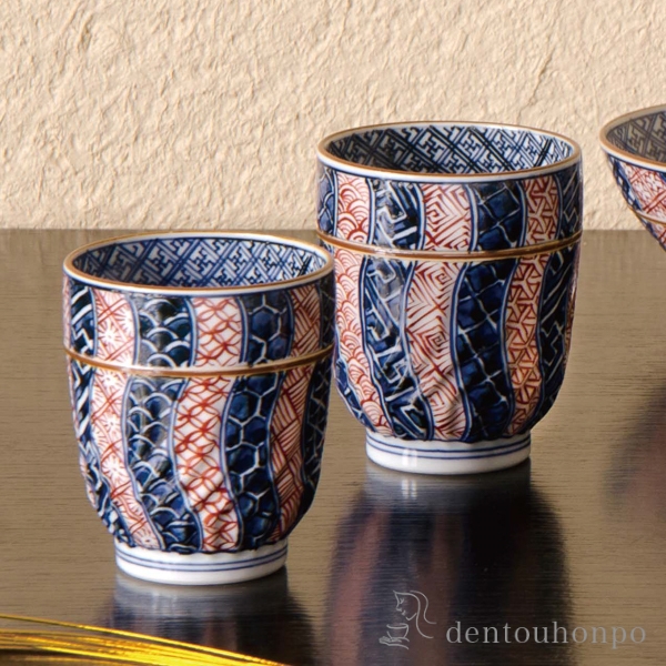 【送料無料】組湯呑 染赤捻祥瑞 ペア≪在庫確認後、1~3営業日で出荷≫ ( 木箱名入れ有料 湯呑み 湯のみ セット 湯飲み おすすめ セット 清水焼 京焼 )