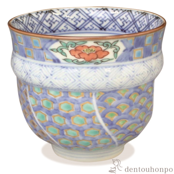 【送料無料】小湯呑 淡彩古紋≪在庫確認後、1~3営業日で出荷≫ ( 名入れ有料 母の日 プレゼント 初任給 湯のみ ゆのみ 湯飲み セット プレゼント 清水焼 京焼 )