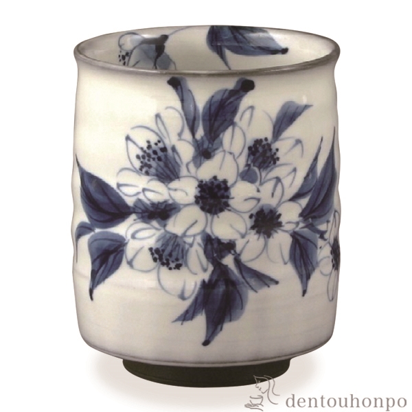 【送料無料】一ヶ湯呑 染付桜≪在庫確認後、1~3営業日で出荷≫ ( 名入れ有料 母の日 プレゼント 初任給 湯のみ ゆのみ 湯飲み セット プレゼント 清水焼 京焼 )