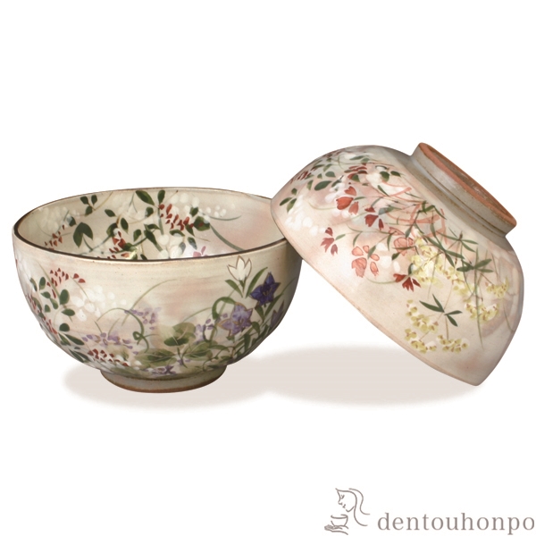 【送料無料】組飯碗 京の秋 ペア≪在庫確認後、1~3営業日で出荷≫ ( 名入れ有料 母の日 プレゼント 初任給 ギフト プレゼント ご飯茶碗 結婚祝い おすすめ セット 清水焼 京焼 )