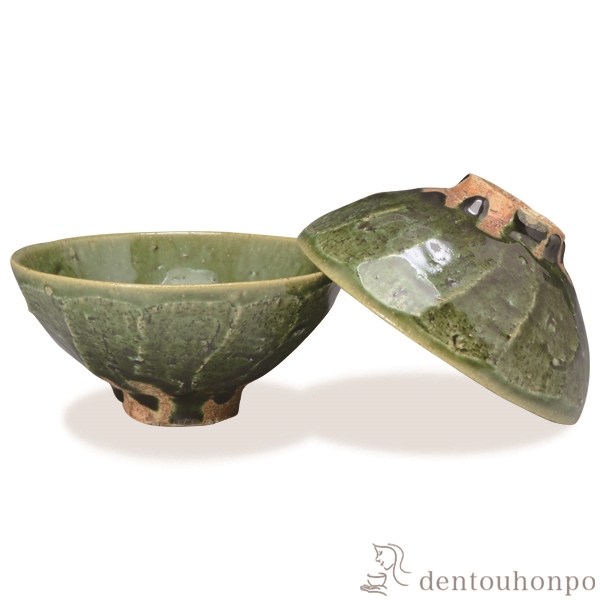 【送料無料】組飯碗 織部面取 ペア≪在庫確認後、1~3営業日で出荷≫ ( 名入れ有料 母の日 プレゼント 初任給 ギフト プレゼント ご飯茶碗 結婚祝い おすすめ セット 清水焼 京焼 )