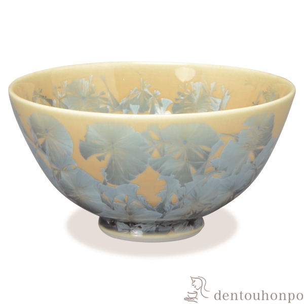 【送料無料】飯碗 花結晶 灰青≪在庫確認後、1~3営業日で出荷≫ ( 名入れ有料 母の日 プレゼント 初任給 ごはん 白ご飯 お茶碗 飯碗 おすすめ 清水焼 京焼 )