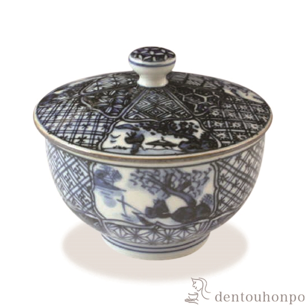 【送料無料】蓋付お茶呑茶碗 祥瑞 5客セット≪在庫確認後、1~3営業日で出荷≫ ( 名入れ有料 茶器セット 急須 湯呑み 日本茶 中国茶 清水焼 京焼 )