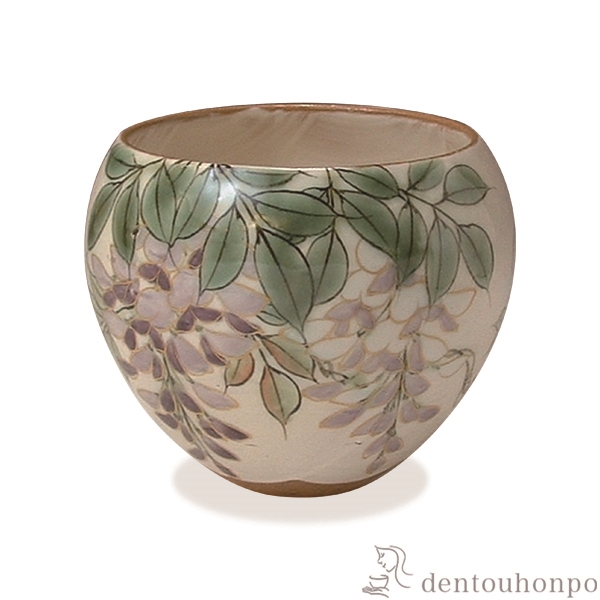 【送料無料】お茶呑茶碗 花揃え 藤≪4月上旬 入荷予定≫ ( 名入れ有料 母の日 プレゼント 初任給 湯のみ ゆのみ 湯飲み カップ プレゼント 清水焼 京焼 )