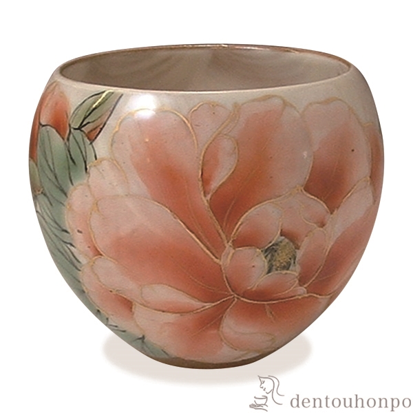 【送料無料】お茶呑茶碗 花揃え 牡丹≪在庫確認後、1~3営業日で出荷≫ ( 名入れ有料 母の日 プレゼント 初任給 湯のみ ゆのみ 湯飲み カップ プレゼント 清水焼 京焼 )