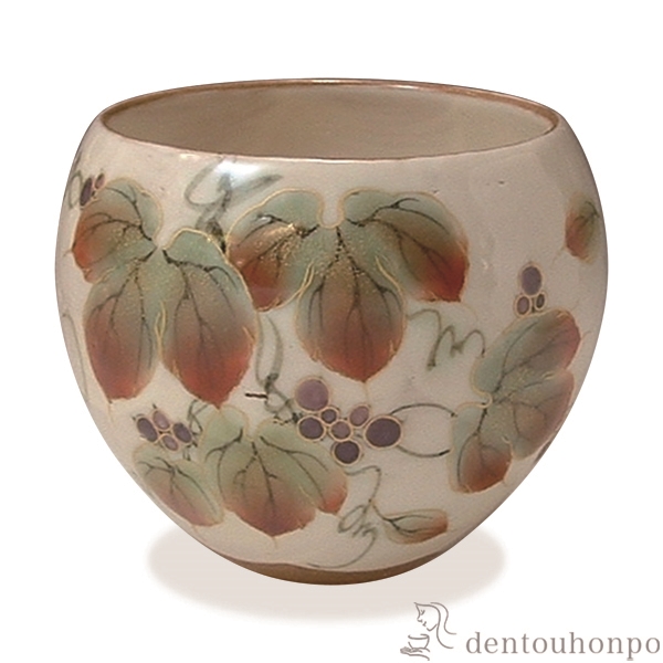 【送料無料】お茶呑茶碗 花揃え 山葡萄≪在庫確認後、1~3営業日で出荷≫ ( 名入れ有料 母の日 プレゼント 初任給 湯のみ ゆのみ 湯飲み カップ プレゼント 清水焼 京焼 )