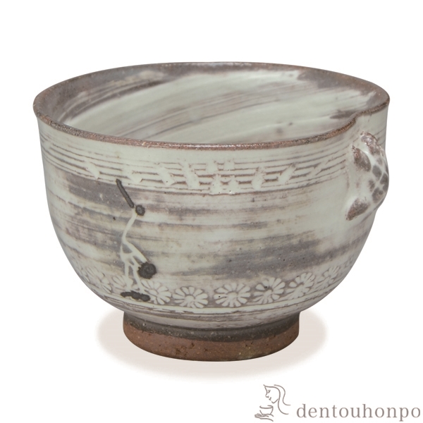 【送料無料】お茶呑茶碗 粉引鶴亀 5客セット≪在庫確認後、1~3営業日で出荷≫ ( 名入れ有料 母の日 プレゼント 初任給 茶器セット 急須 湯呑み 日本茶 中国茶 清水焼 京焼 )