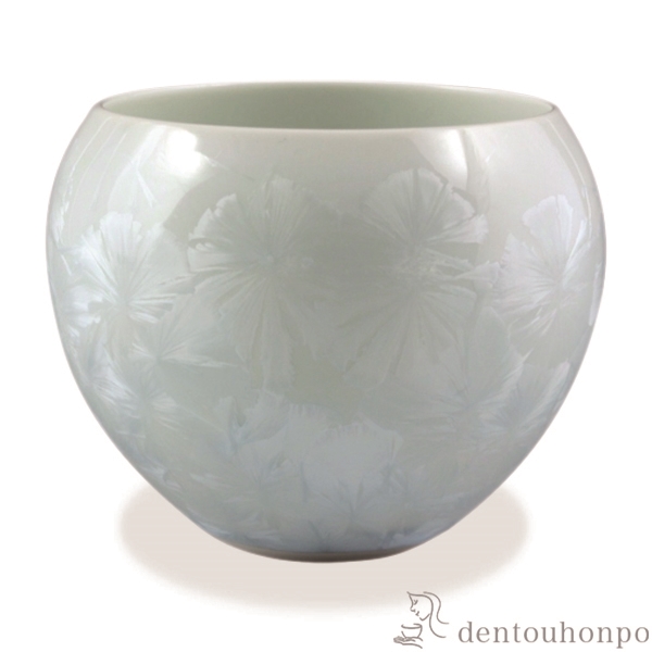 【送料無料】お茶呑茶碗 花結晶 白≪在庫確認後、1~3営業日で出荷≫ ( 名入れ有料 母の日 プレゼント 初任給 湯のみ ゆのみ 湯飲み セット プレゼント 清水焼 京焼 )