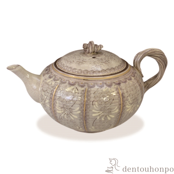 【送料無料】ティーポット 紫彩華紋≪在庫確認後、1~3営業日で出荷≫ ( 名入れ有料 母の日 プレゼント 初任給 紅茶 ハーブティー 日本茶 ティーライフ 人気 清水焼 京焼 )