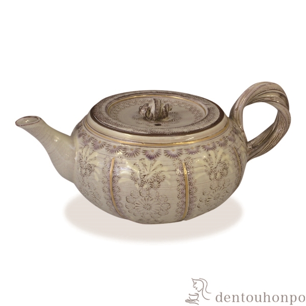 【送料無料】急須 紫彩華紋≪約2年で出荷予定≫ ( 名入れ有料 母の日 プレゼント 初任給 ティーポット お茶 煎茶 日本茶 おすすめ 清水焼 京焼 )