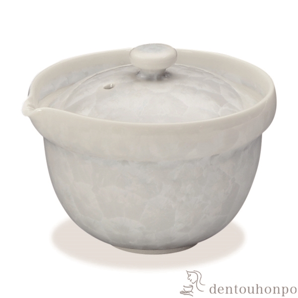 【送料無料】宝瓶 花結晶 白≪在庫確認後、1~3営業日で出荷≫ ( 名入れ有料 母の日 プレゼント 初任給 ティーポット お茶 セット 日本茶 おすすめ 清水焼 京焼 )