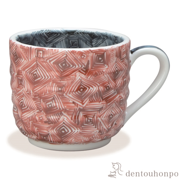 【送料無料】マグカップ 赤雷紋≪在庫確認後、1~3営業日で出荷≫ ( 名入れ有料 母の日 プレゼント 初任給 プレゼント デザイン マグ オリジナル タンブラー 清水焼 京焼 )