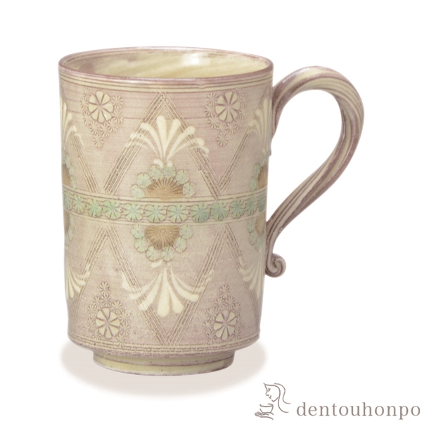 【送料無料】マグカップ 紫翠紋・菱≪在庫確認後、1~3営業日で出荷≫ ( 名入れ有料 母の日 プレゼント 初任給 プレゼント デザイン マグ オリジナル タンブラー 清水焼 京焼 )