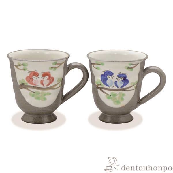 【送料無料】ペアマグカップ 粉引ふくろう≪在庫確認後、1~3営業日で出荷≫ ( 名入れ有料 母の日 プレゼント 初任給 プレゼント デザイン マグ オリジナル タンブラー セット 清水焼 京焼 )